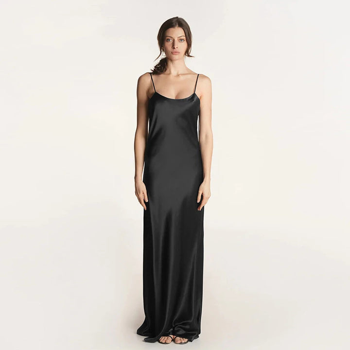Luxurious Real Mulberry Silk Maxi Dress