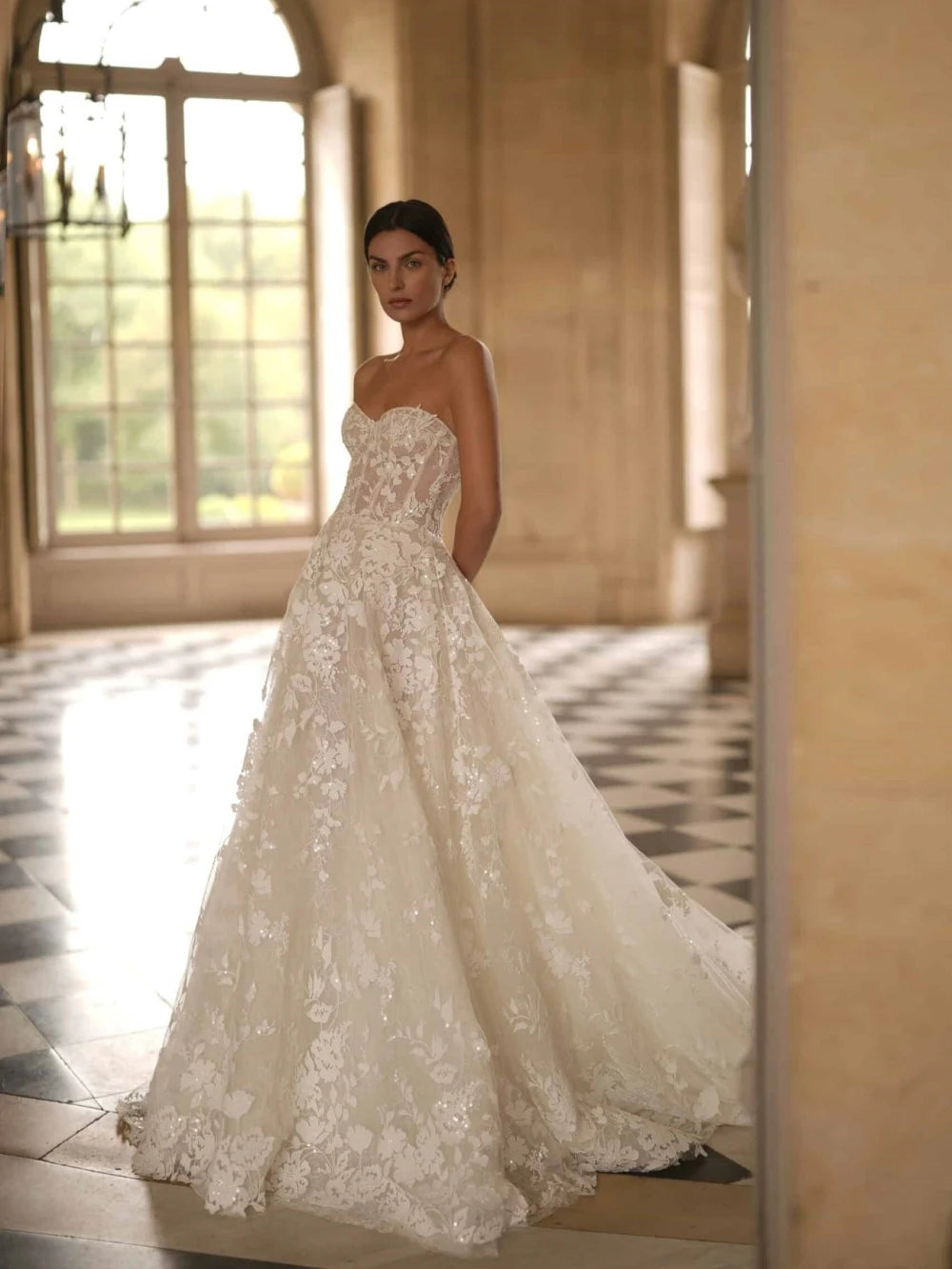 Vintage A-Line Wedding Gown With Detachable Jacket