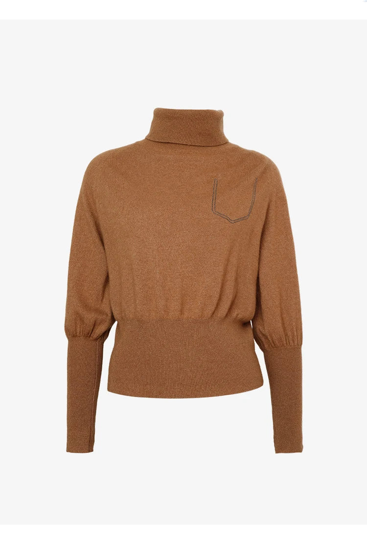 Mock Pocket Turtleneck Sweater