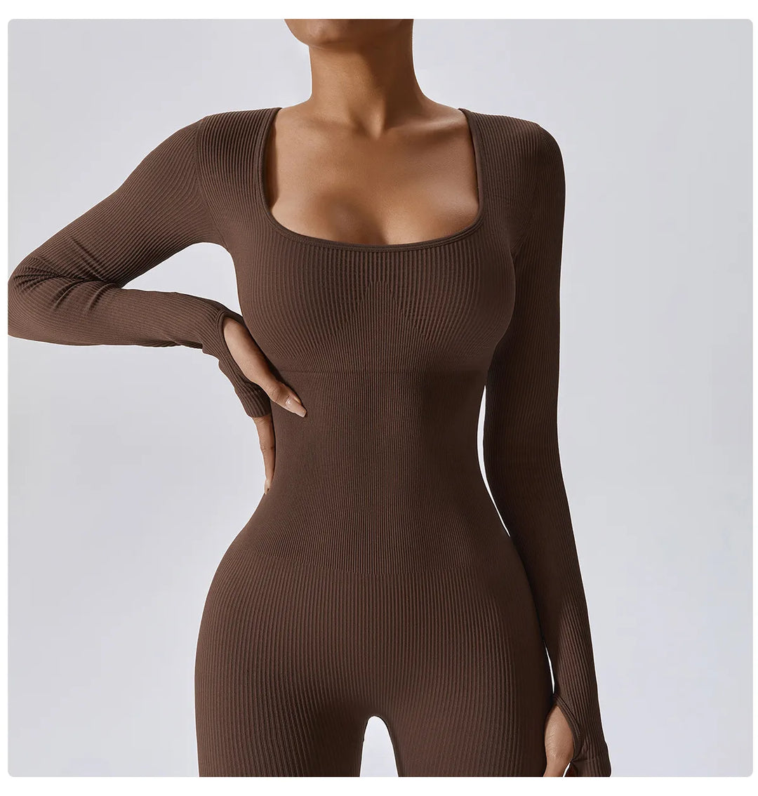 Tight Long-Sleeved Women's Bodysuit