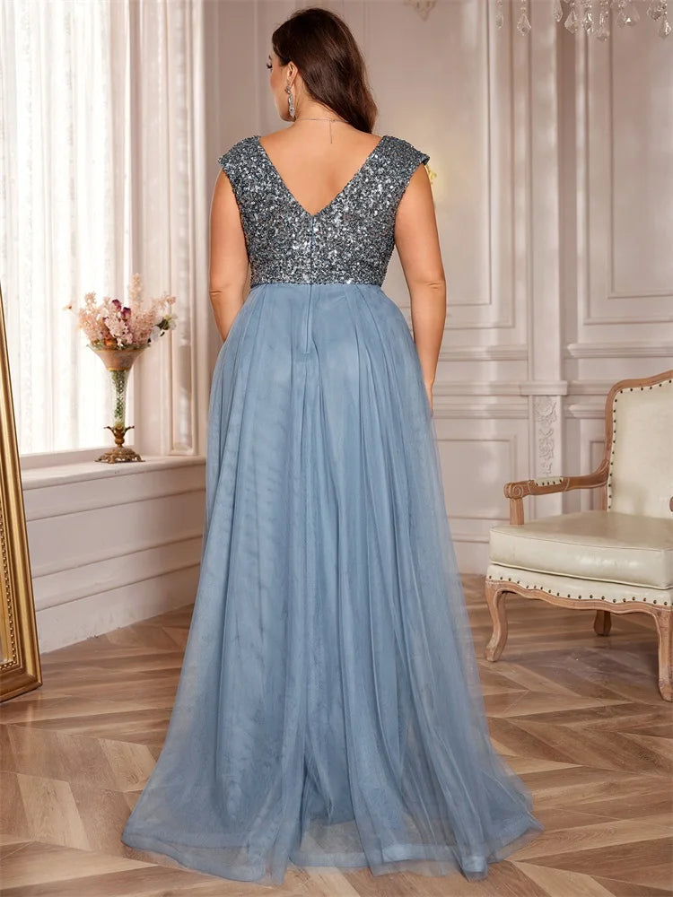 Effortlessly Stylish Sequins Evening Dress