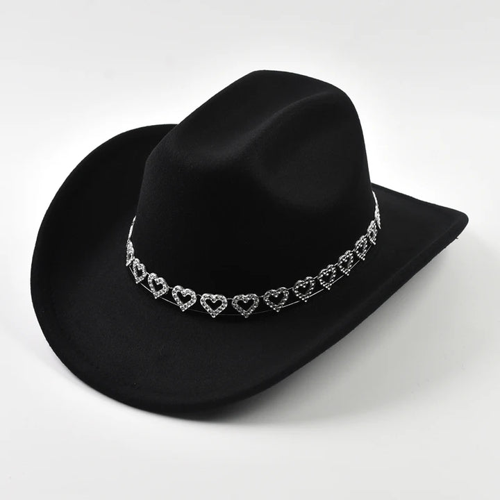 Sleek Roll-Up Brim Cowgirl Hat