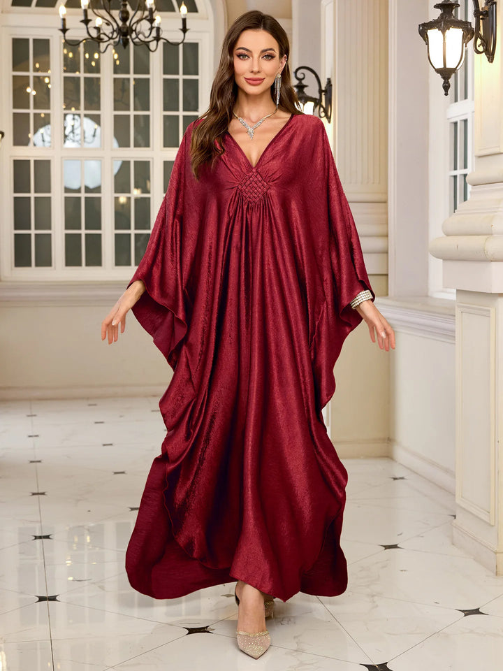 Sparkling Glitter Batwing Sleeve Kaftan