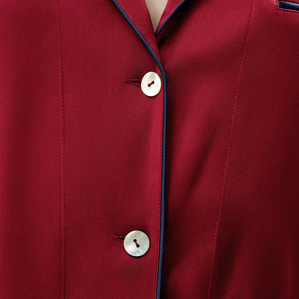 Stylish Short Sleeves Silk Pajama Set