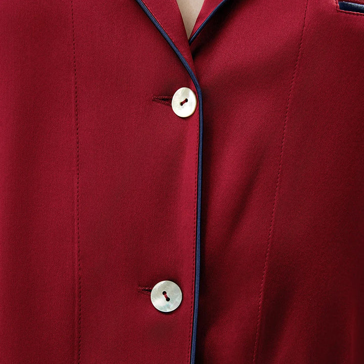 Stylish Short Sleeves Silk Pajama Set