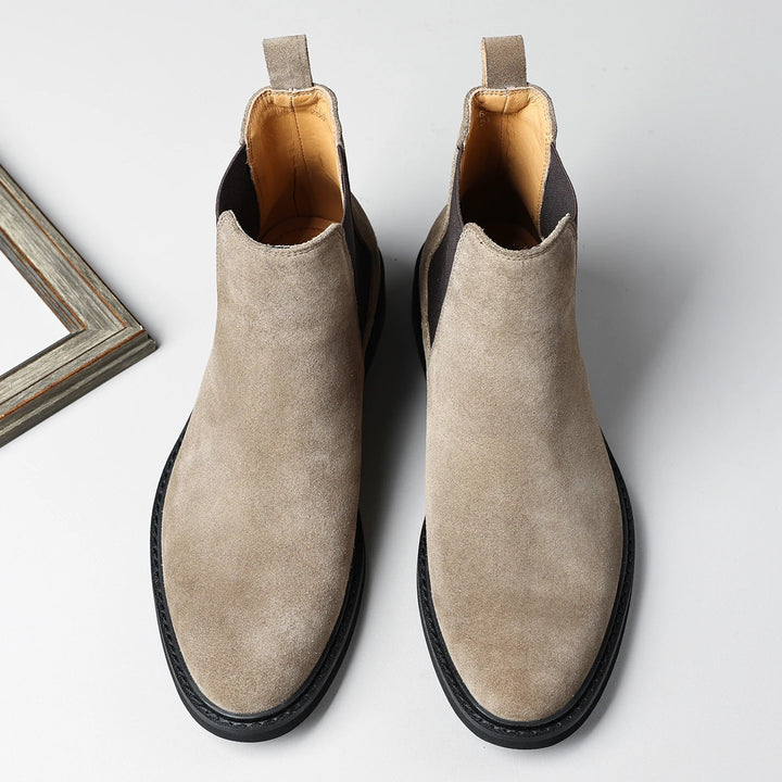 Vintage Suede English-Style Chelsea Boots