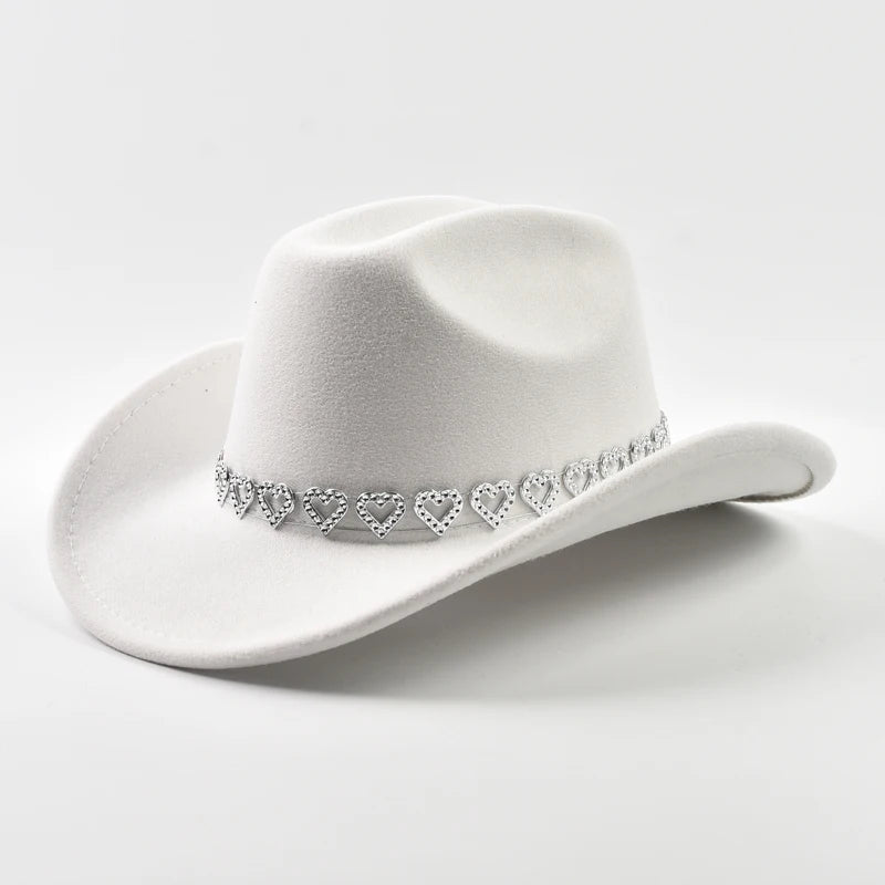 Sleek Roll-Up Brim Cowgirl Hat