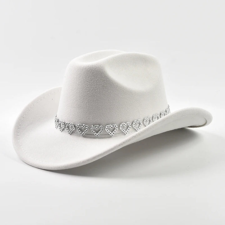 Sleek Roll-Up Brim Cowgirl Hat