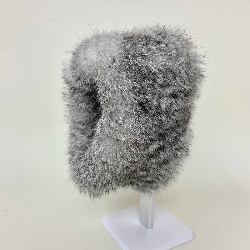 Luxurious Fluffy Fur Elastic Band Hat