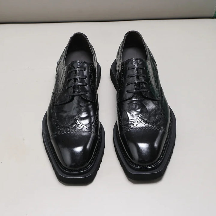 Classic Brogue Thick Soles Business Shoes