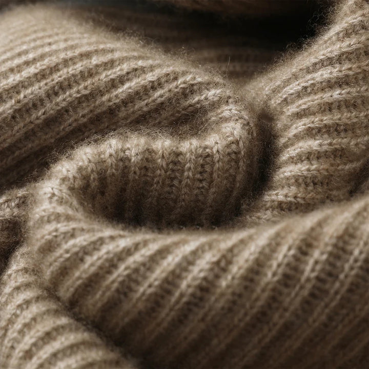 Cardigã de Cashmere Confortável com Zíper Duplo