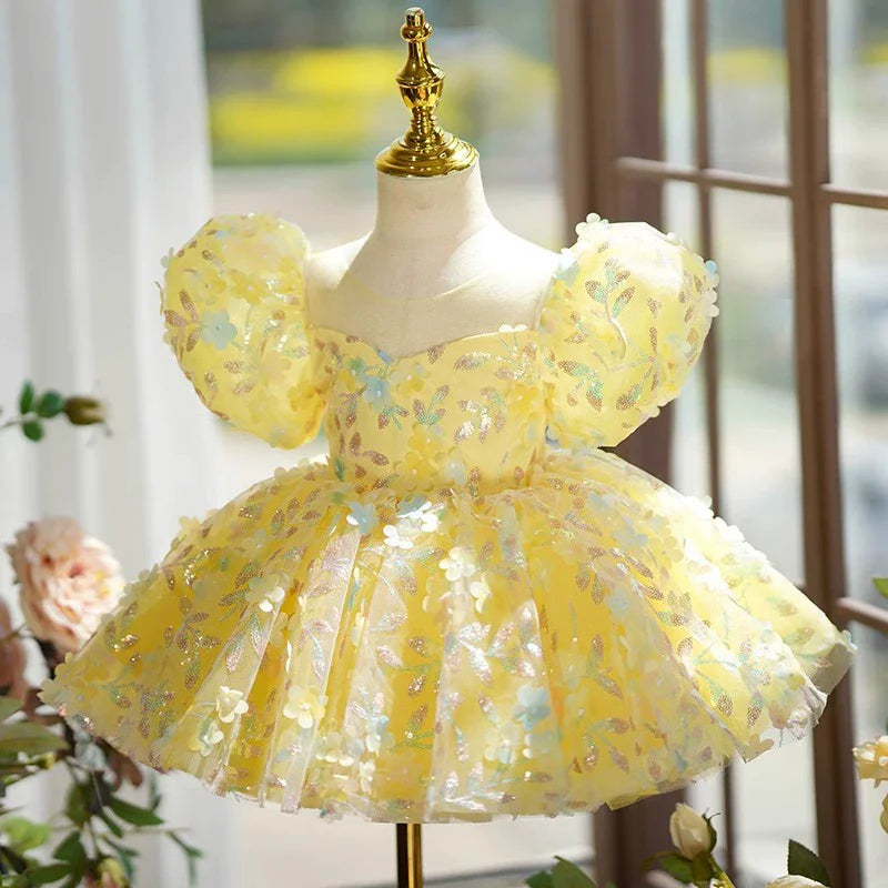 Bubble Sleeve Princess Formal Dress