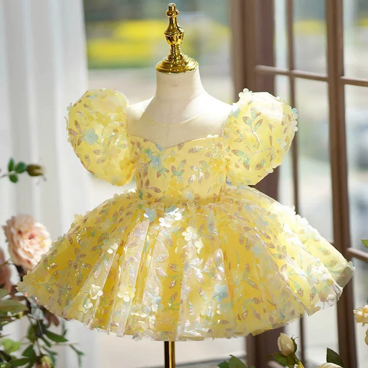 Bubble Sleeve Princess Formal Dress