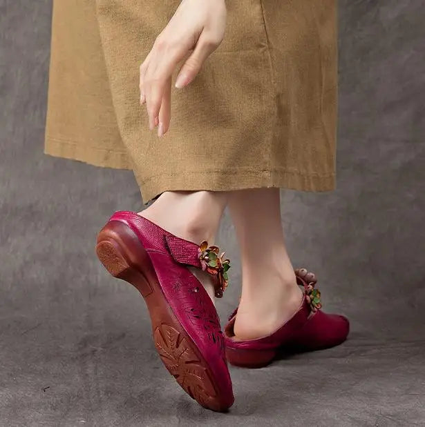 Stunning Flower Appliques Sandals