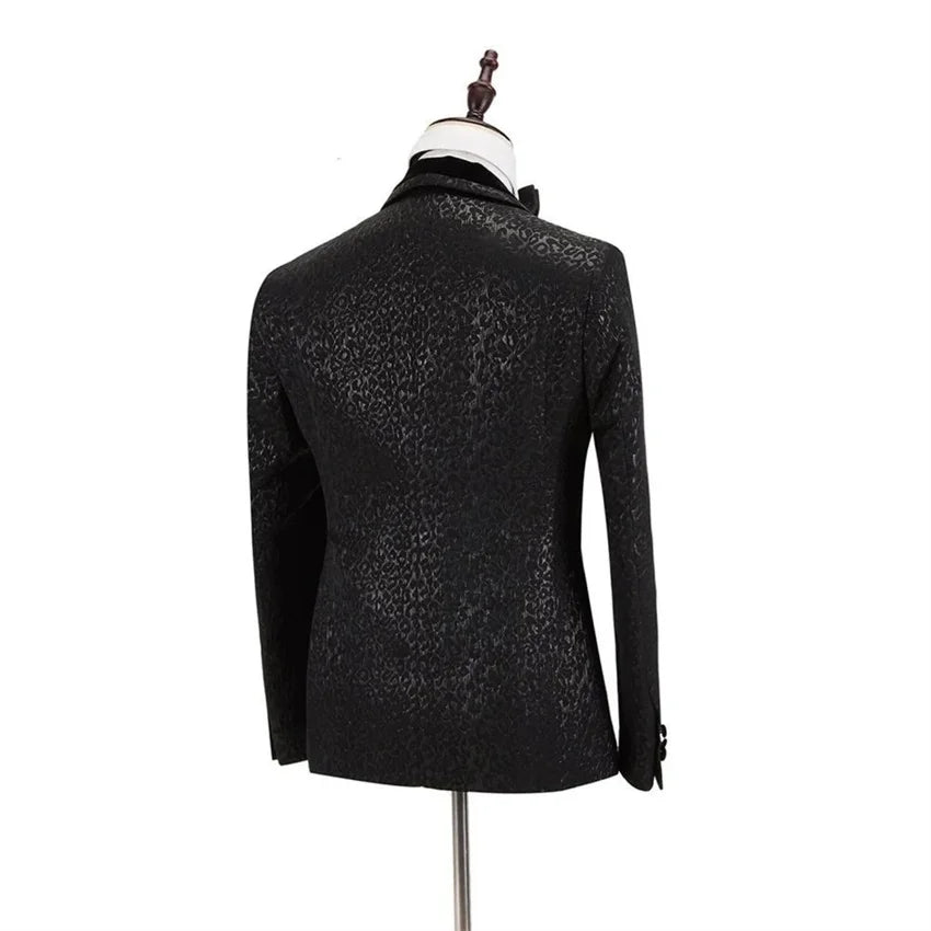 Floral Tuxedo 2-Piece Jacquard Suit