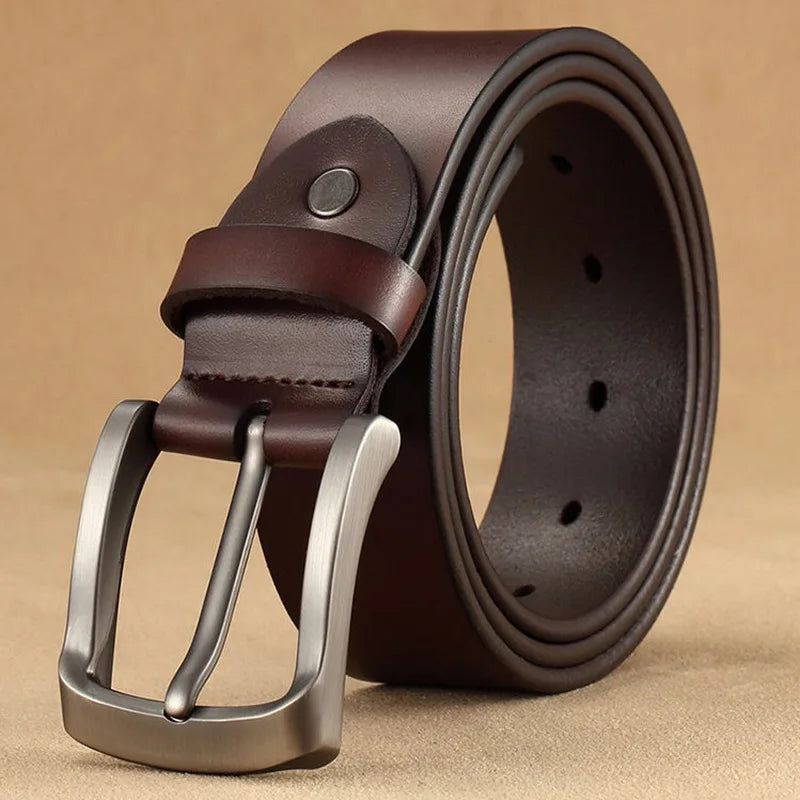 High-Quality Pin Buckle Men's Leather Belt