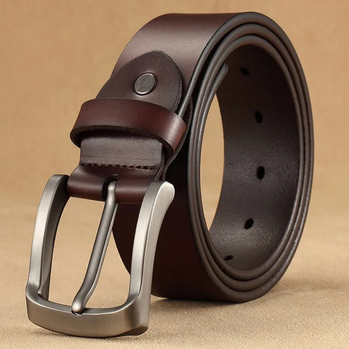 High-Quality Pin Buckle Men's Leather Belt
