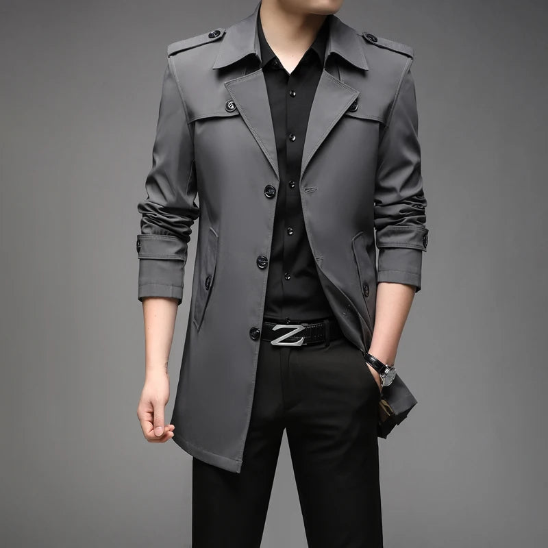 England Style Long Trench Coat