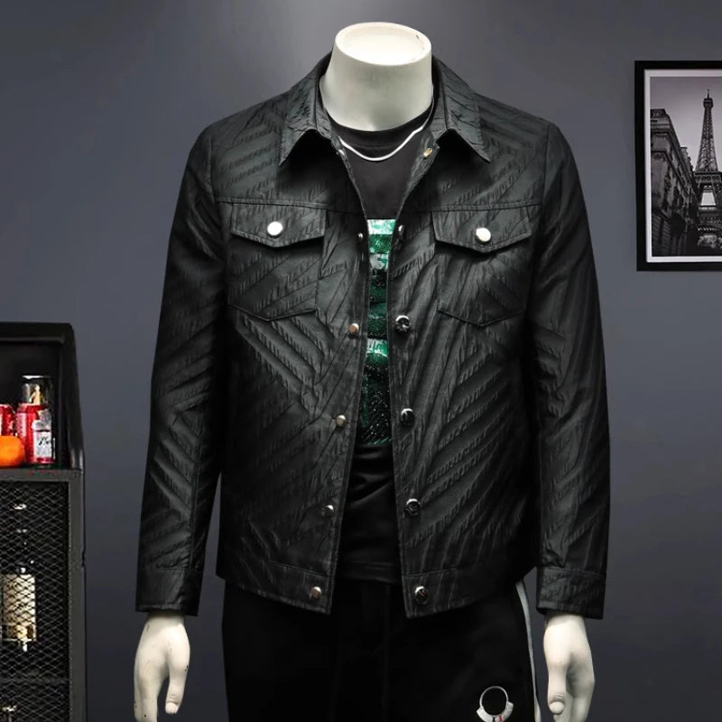 Stylish Striped Jacquard Fit Jacket