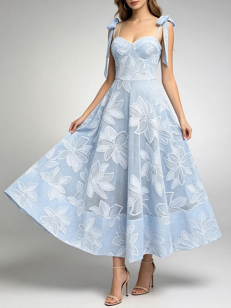 Premium Spliced Bow Party Dress