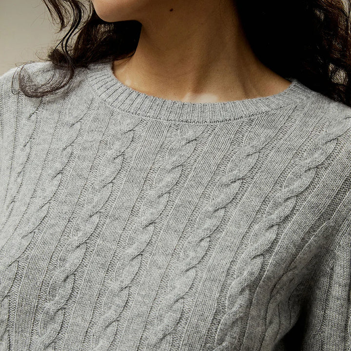 Cable Knit Cashmere Blend Sweater