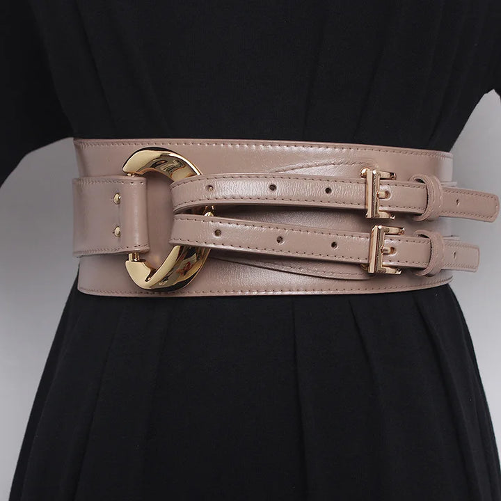 Trendy Irregular Waist Seal Leather Belt