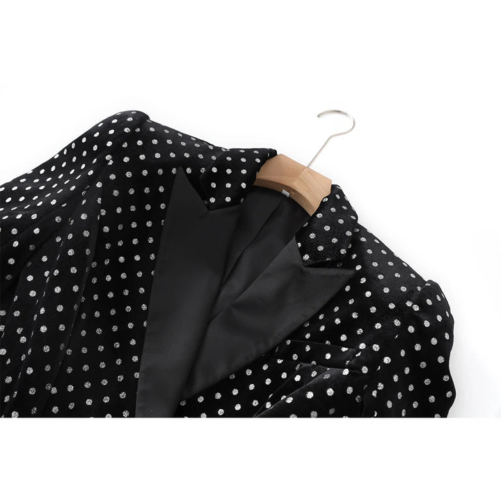 Polka Dot Black Blazer