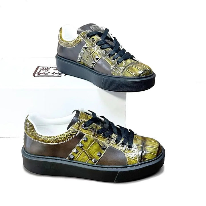 Safari Style Mixed Color Sneakers