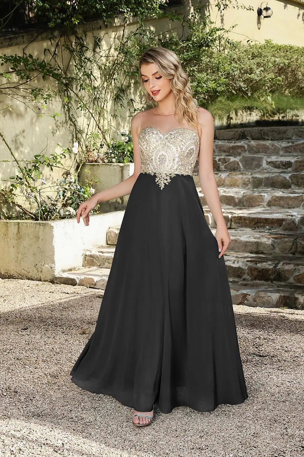 Regal A-Line Chiffon Gown