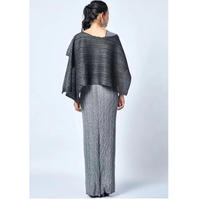 Elegant Pleated Women's 2-Piece Outfit Set