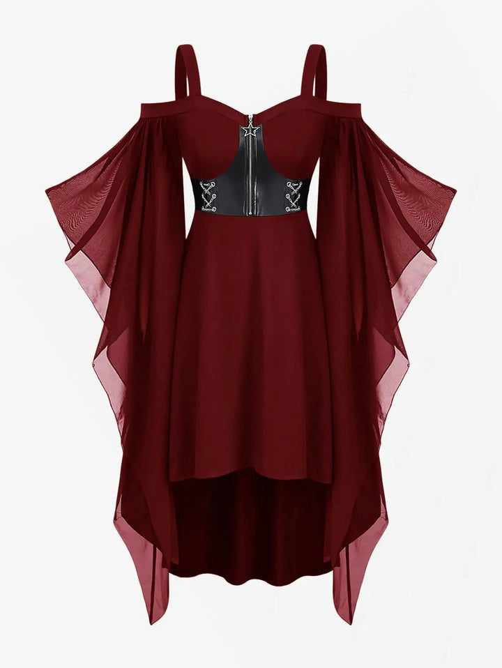 Butterfly Sleeve Plus Size Women's Costume Dress