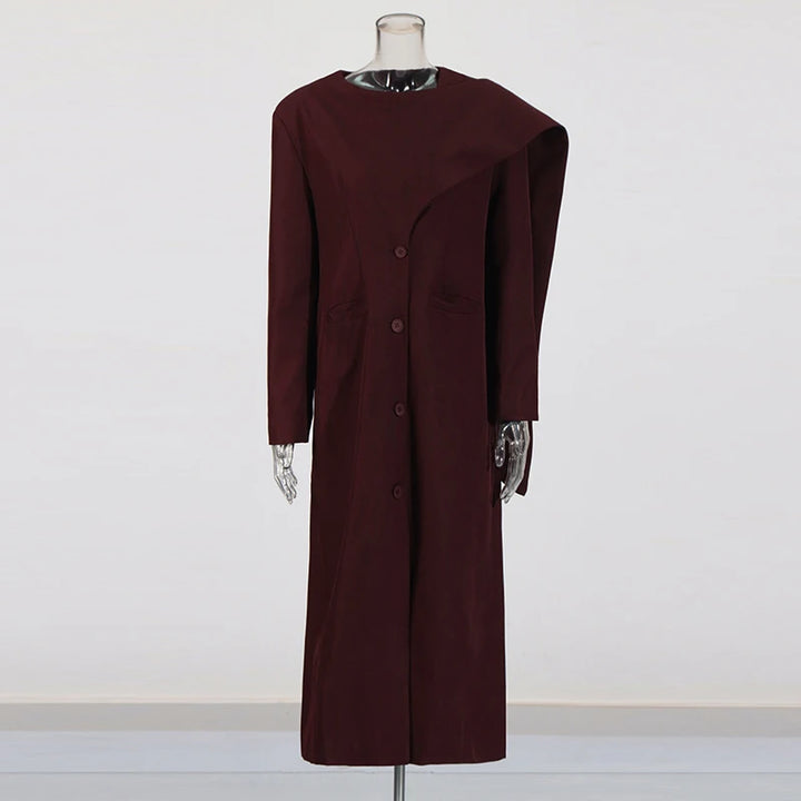 Trench-coat au design asymétrique chic