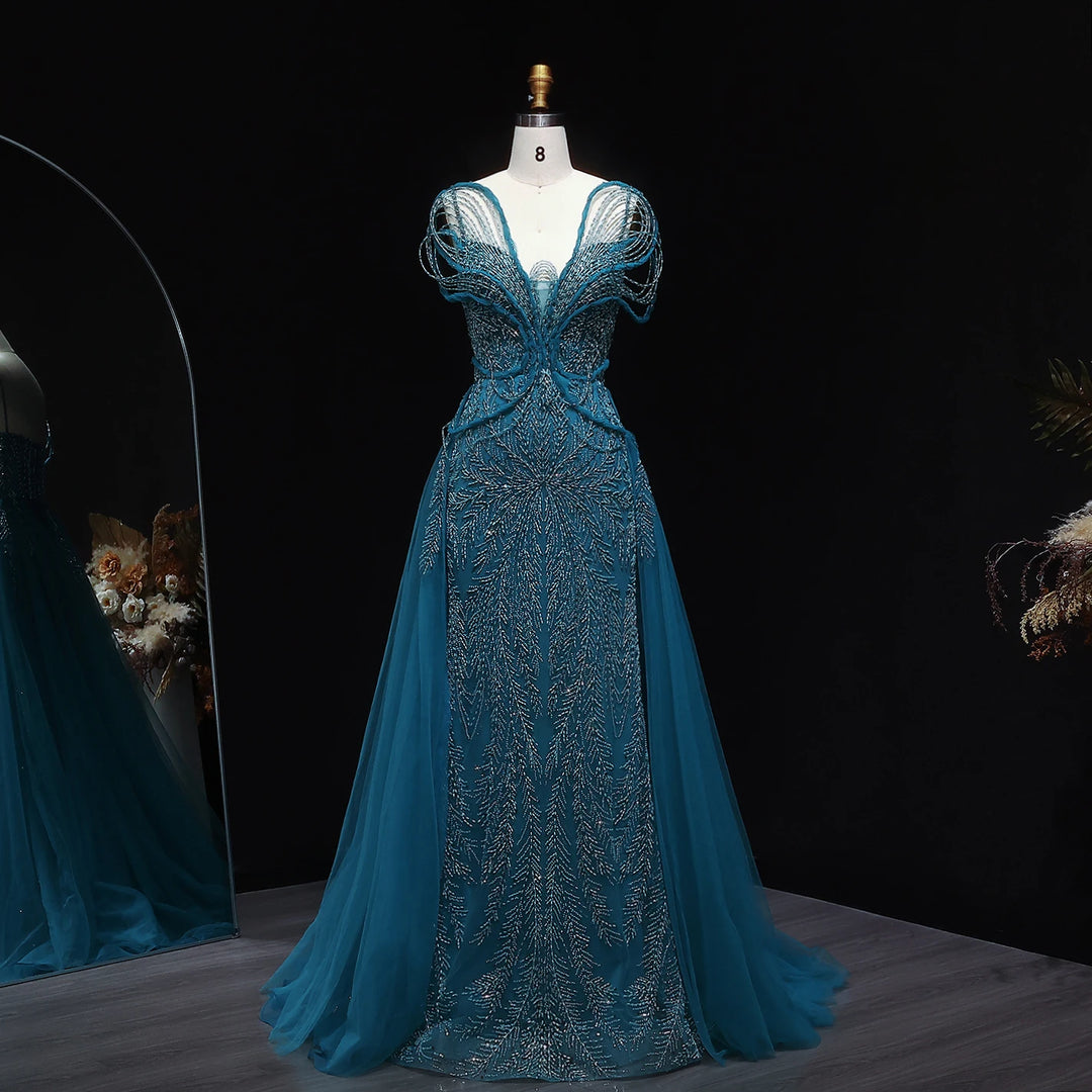 High-end Crystal Beaded Women's Arabic Evening Gown High-end Crystal Beaded Women's Arabic Evening Gown