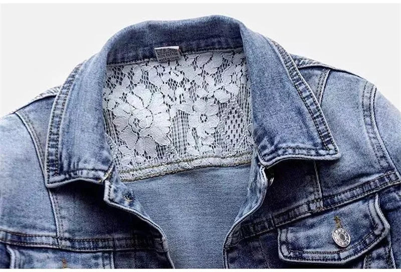 Vintage Long Sleeve Autumn Denim Jacket