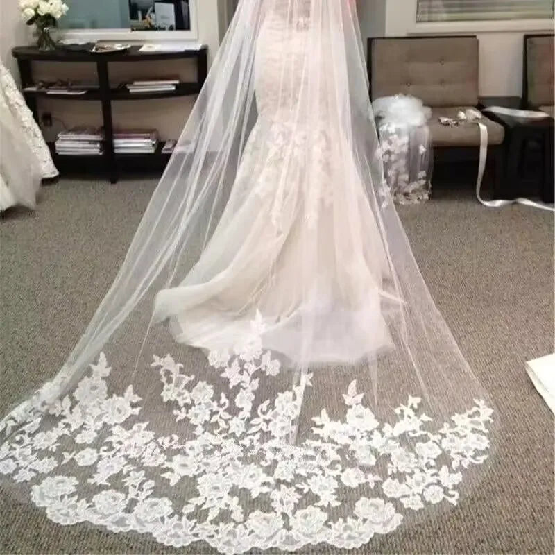 Elegant One-layer Cathedral Bridal Veil