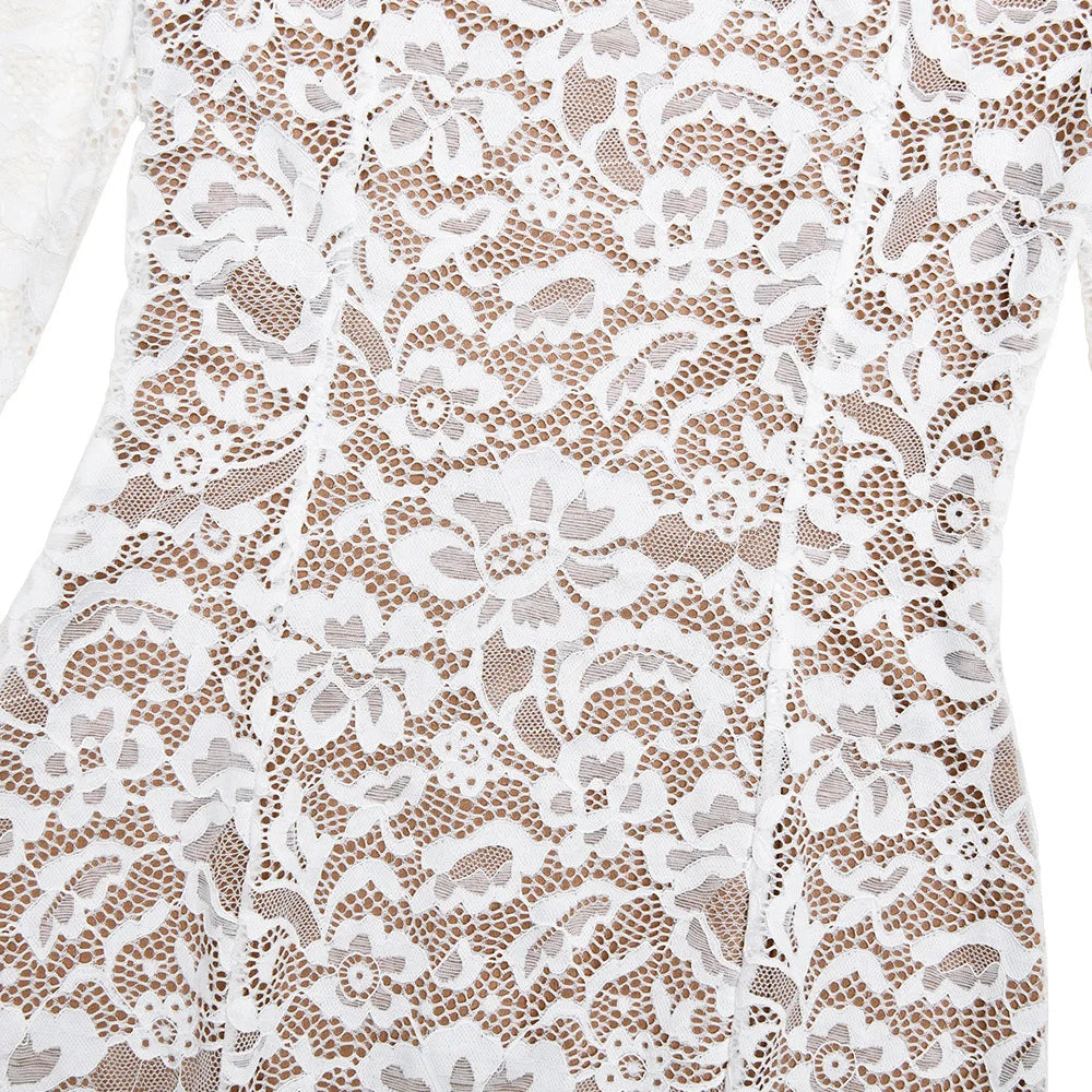 Lovely Lace Long Sleeves Mini Party Dress