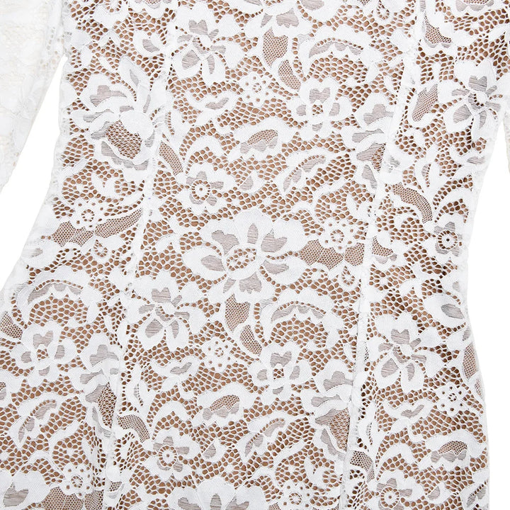 Lovely Lace Long Sleeves Mini Party Dress