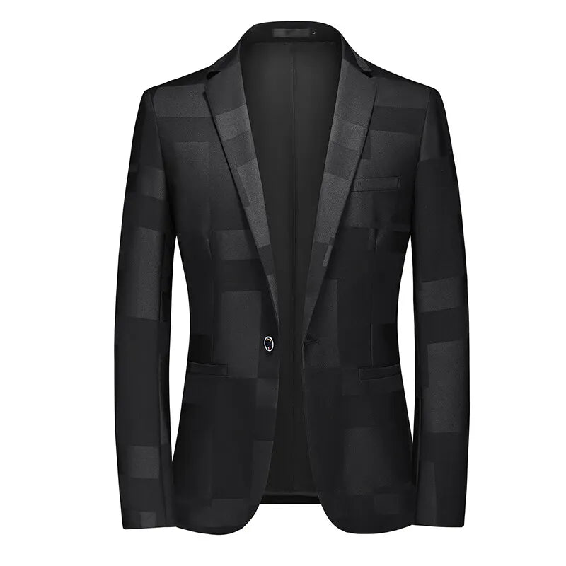 Regal Patchwork Slim-Fit Blazer
