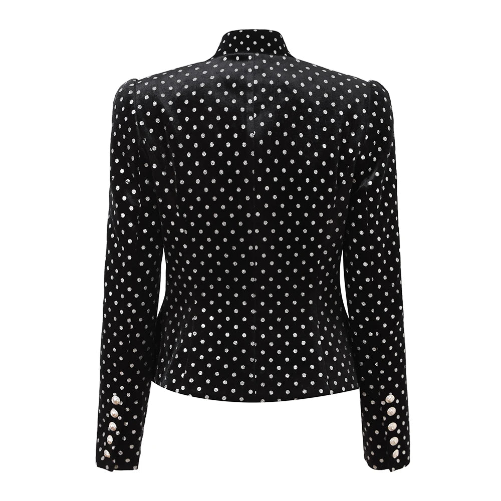 Polka Dot Black Blazer