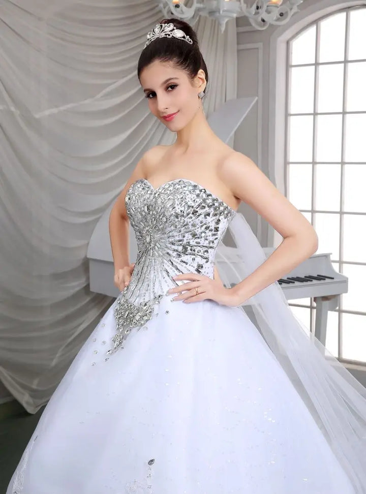 Richness Of Arabic Tulle Fashion Wedding Gown