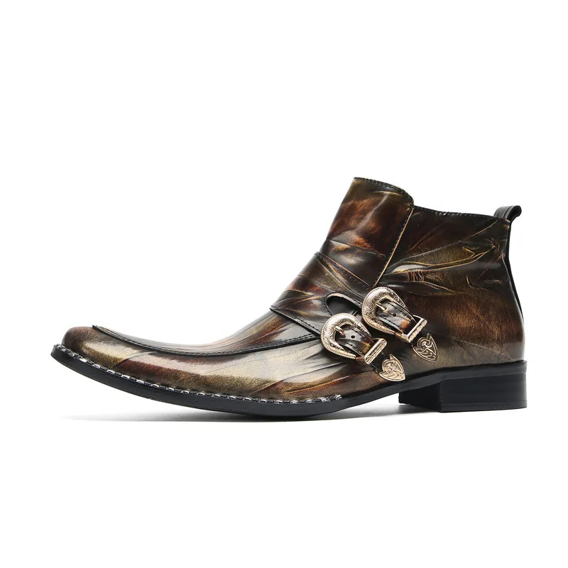 Premium Side Zip Ankle Leather Boots