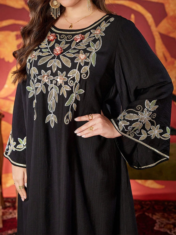 Stunning Beaded Embroidered Abaya Dress