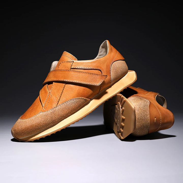 Vintage-Inspired Retro Leather Sneakers