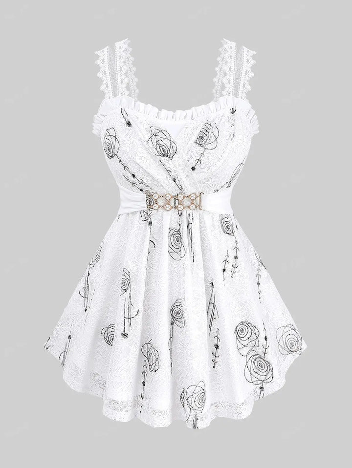 Charming Trim Ruffles Casual Top