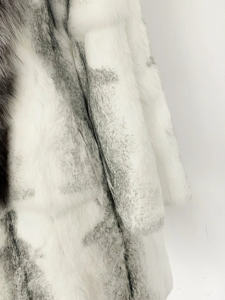 Refined Thick Fur Mid-length Coat