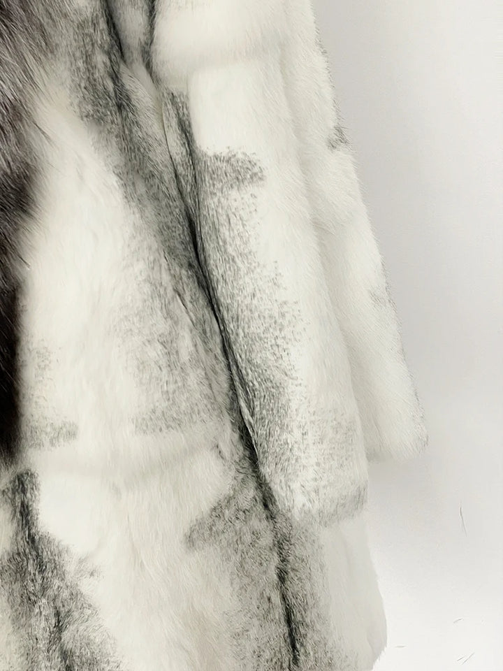 Refined Thick Fur Mid-length Coat