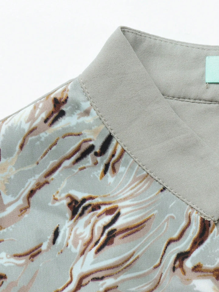 Modest Loose Print Abaya Dress