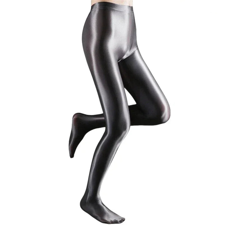 Shiny Reflective High-Waisted Yoga Leggings