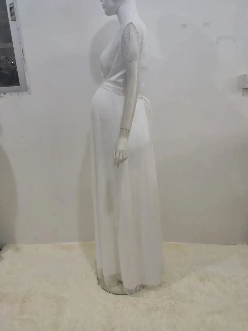 Gorgeous White Lace Maternity Dress