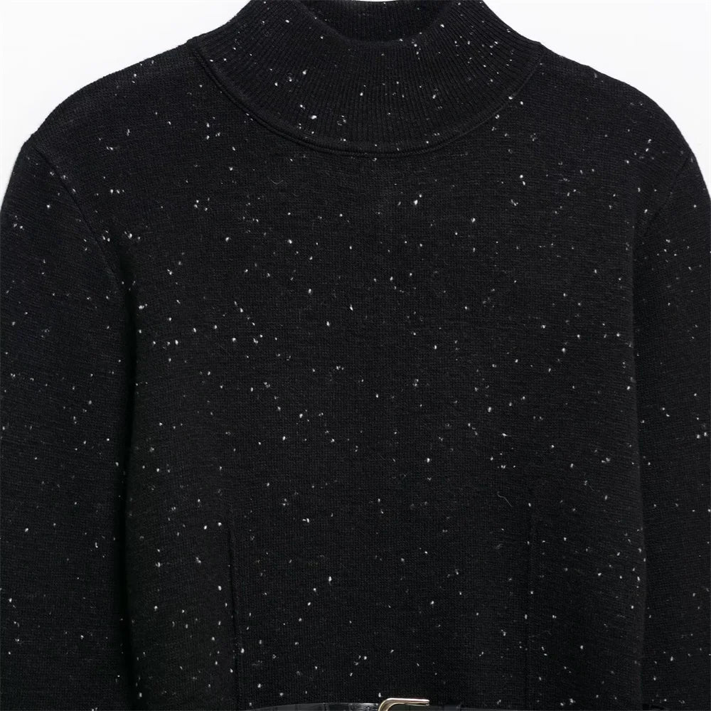 Casual Stand-up Collar Knitted Sweater